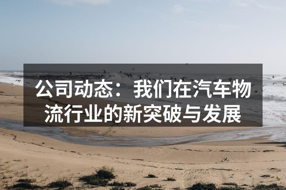汽车物流运输现场